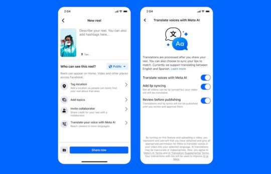 Meta transforme les Reels avec traduction audio IA et pistes manuelles